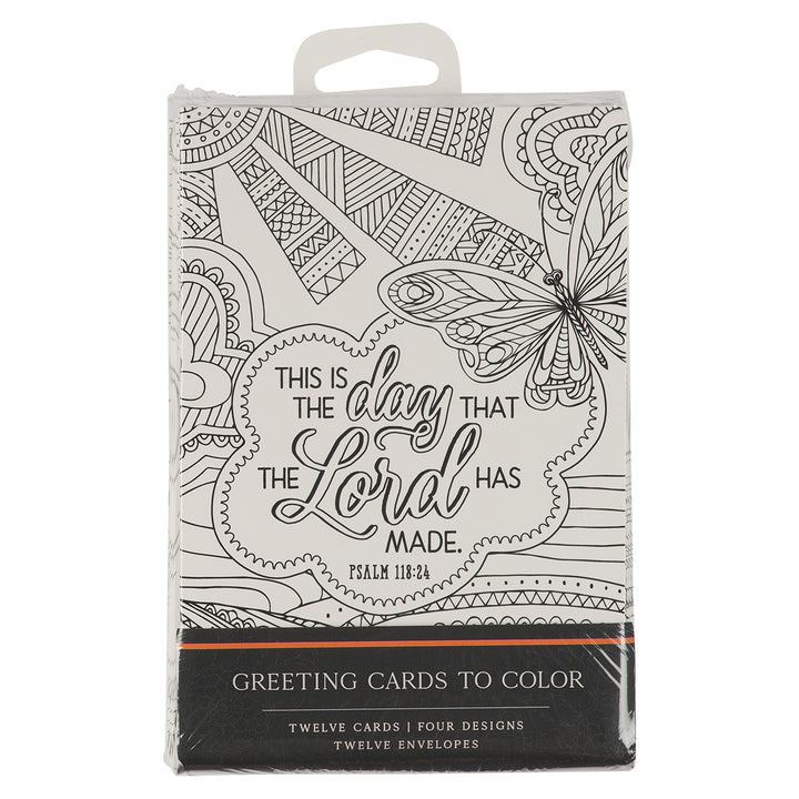 This Is The Day Coloring Greeting Card Set With Envelopes