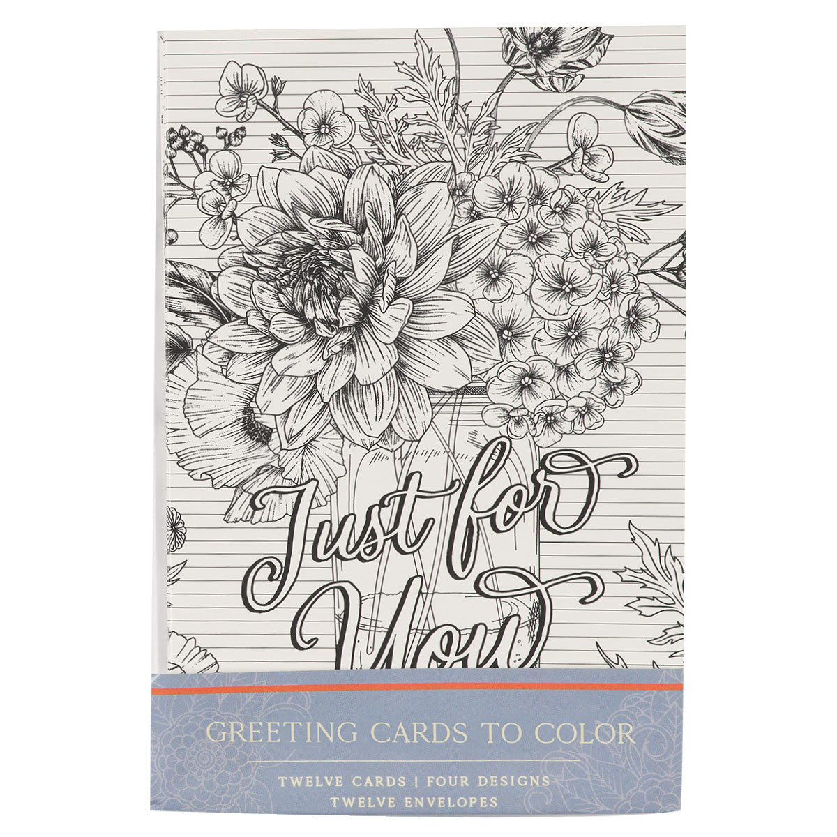 Just For You Coloring Greeting Card Set With Envelopes