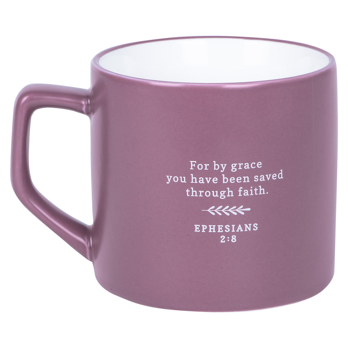 Saved By Grace Ceramic Mug with Metal Badge