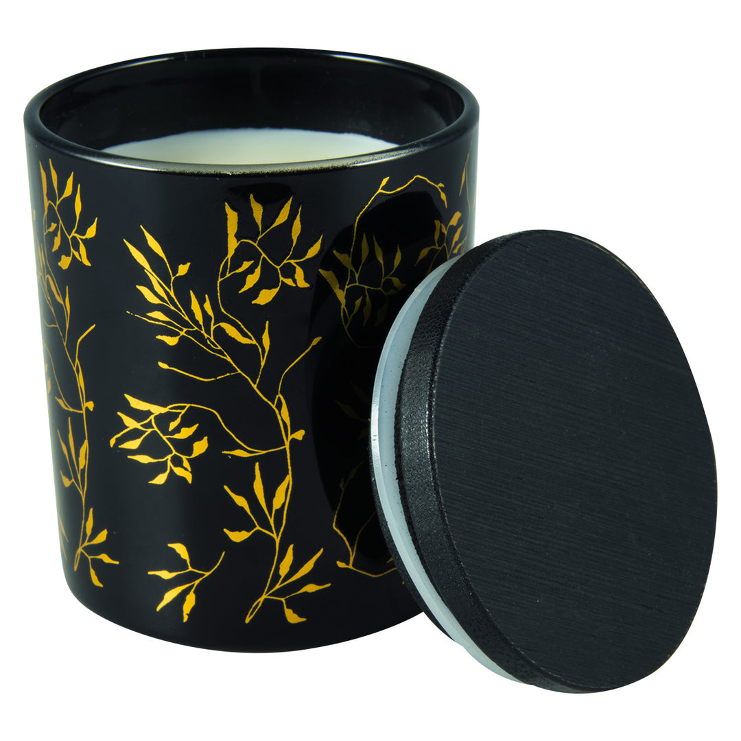Joy Of Jordan Black Luxurious Pink Sand Scented Candle With Bamboo Lid - Matthew 3:16-17