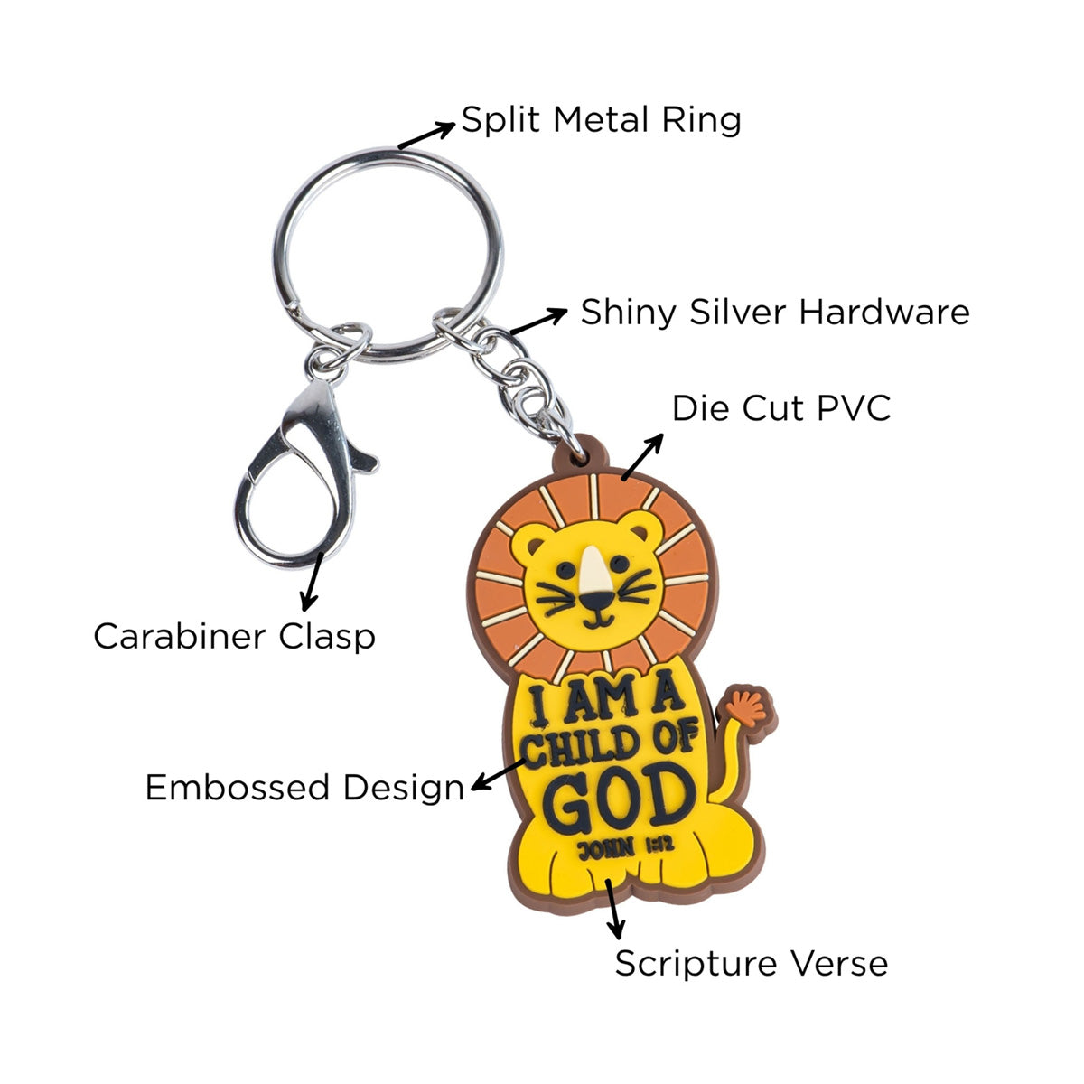 I Am A Child Of God Key Ring - John 1:12