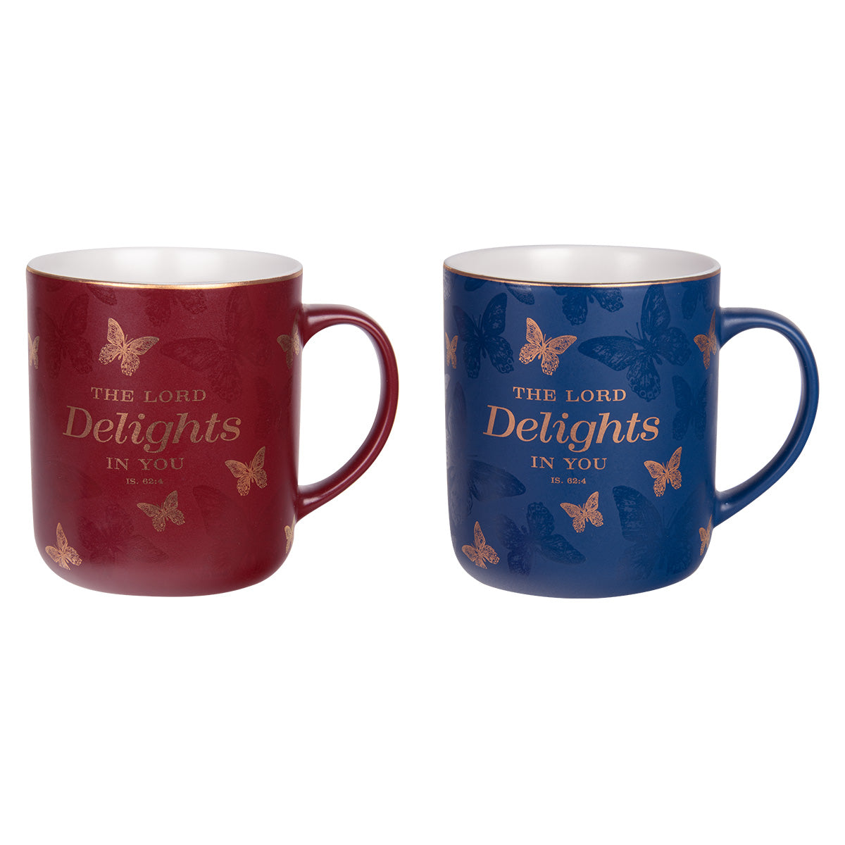 The Lord Delights In You Two Piece Ceramic Mug Set - Isaiah 62:4
