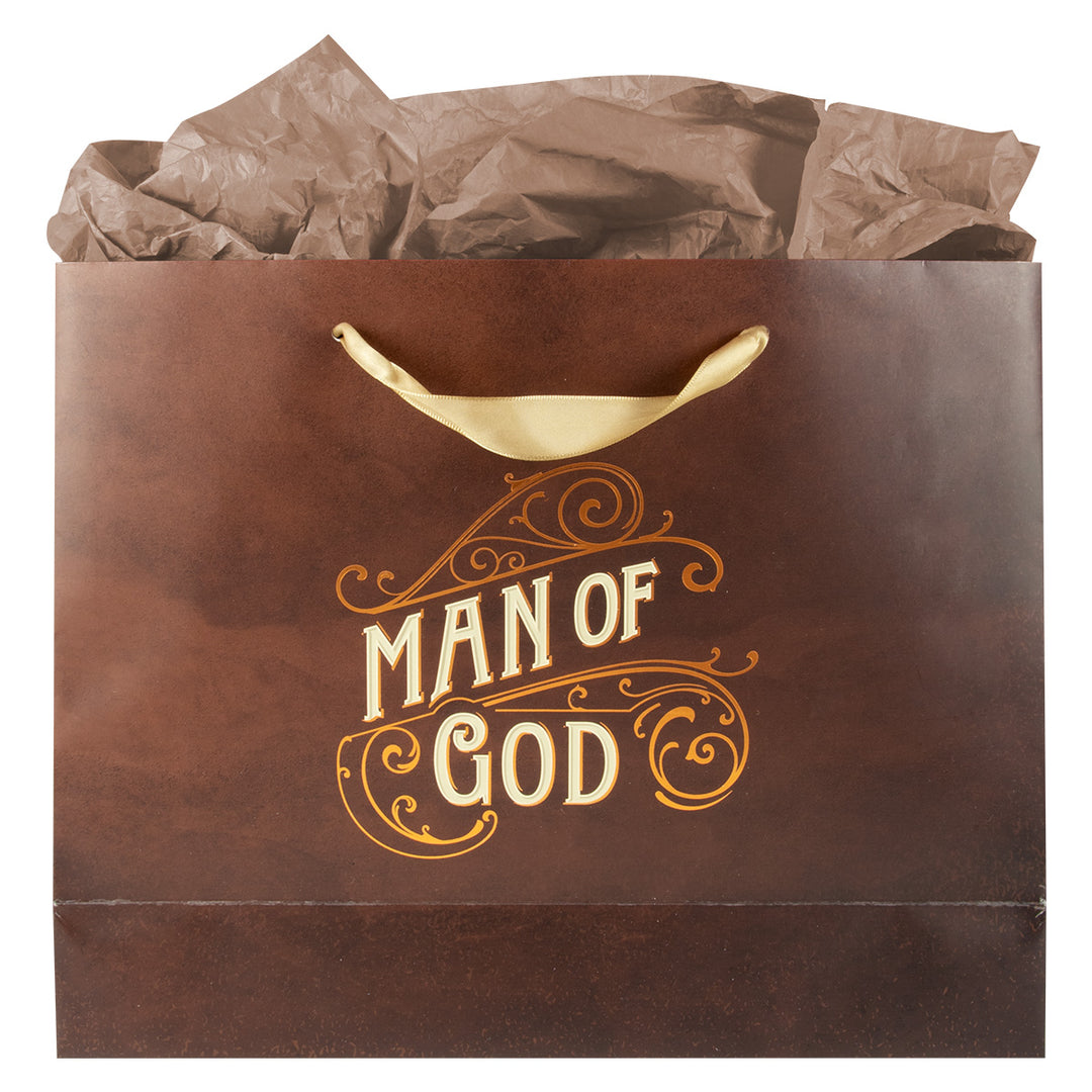 Man Of God Large Landscape Gift Bag With Card