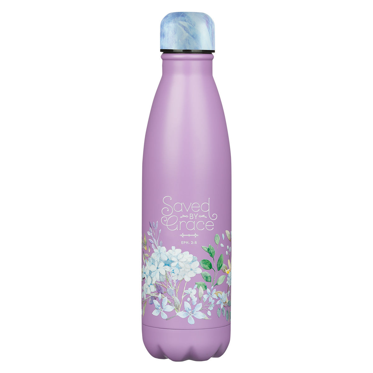 Saved By Grace Stainless Steel Water Bottle - Ephesians 2:8