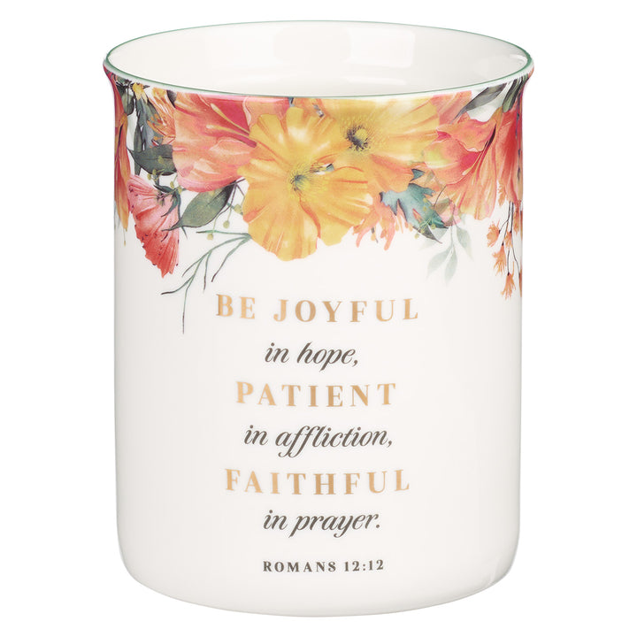 Be Joyful In Hope Ceramic Utensil Holder - Romans 12:12