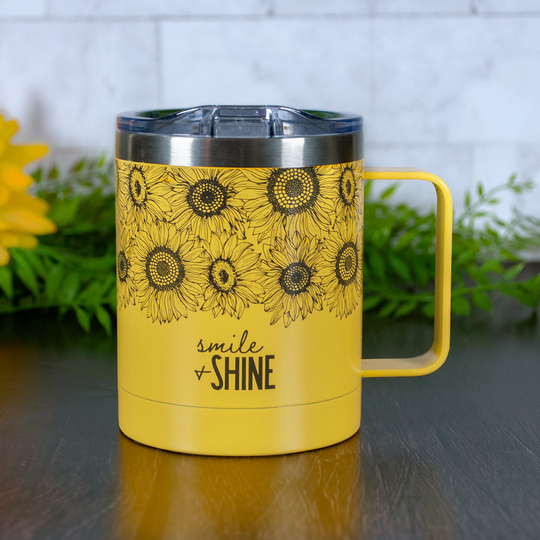 Smile And Shine Stainless Steel Travel Mug