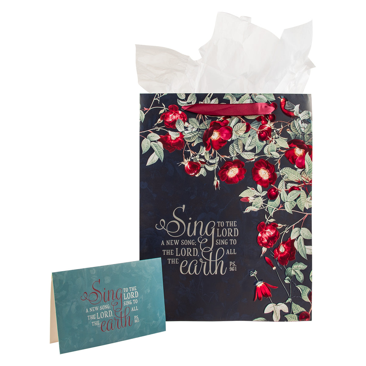 Sing To The Lord Large Portrait Gift Bag With Card - Psalms 96:1
