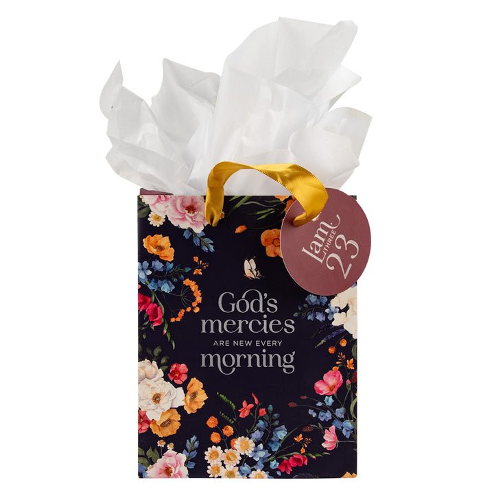 God's Mercies Are New Every Morning Small Gift Bag With Gift Tag - Lamentations 3:23