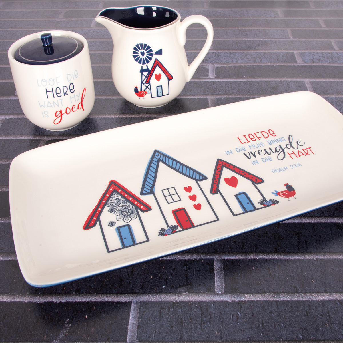 Liefde In Die Huis Bring Vreugde In Die Hart Afrikaans Ceramic Cookie Plate - Psalms 23:6