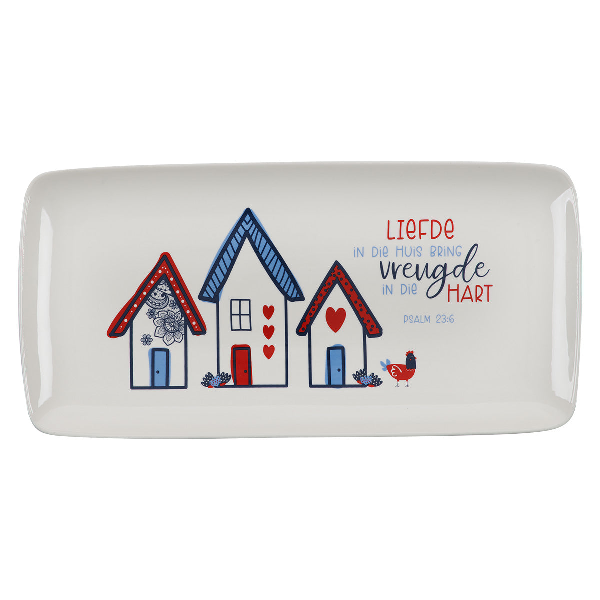 Liefde In Die Huis Bring Vreugde In Die Hart Afrikaans Ceramic Cookie Plate - Psalms 23:6