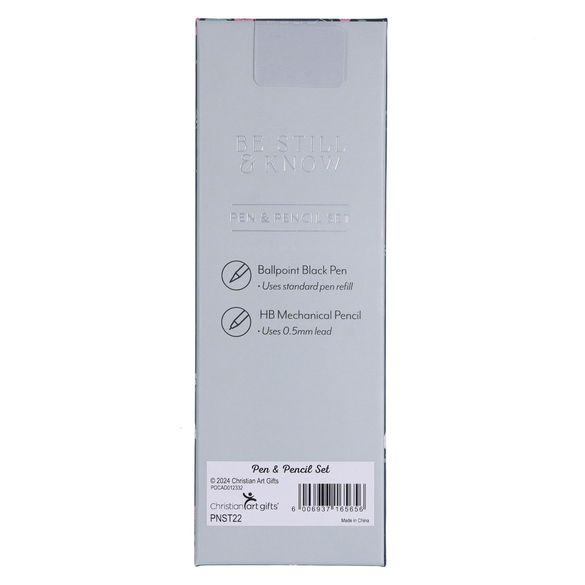 Be Still and Know & I Am with You Green Pen and Cream Pencil Set