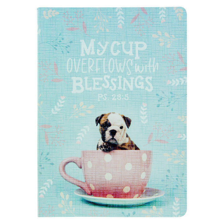 My Cup Overflows With Blessings Large Notebook - Psalms 23:5