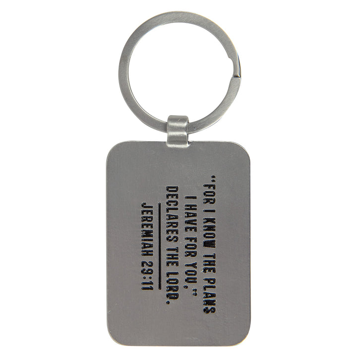 Hope And A Future Brown Metal Key Ring - Jeremiah 29:11