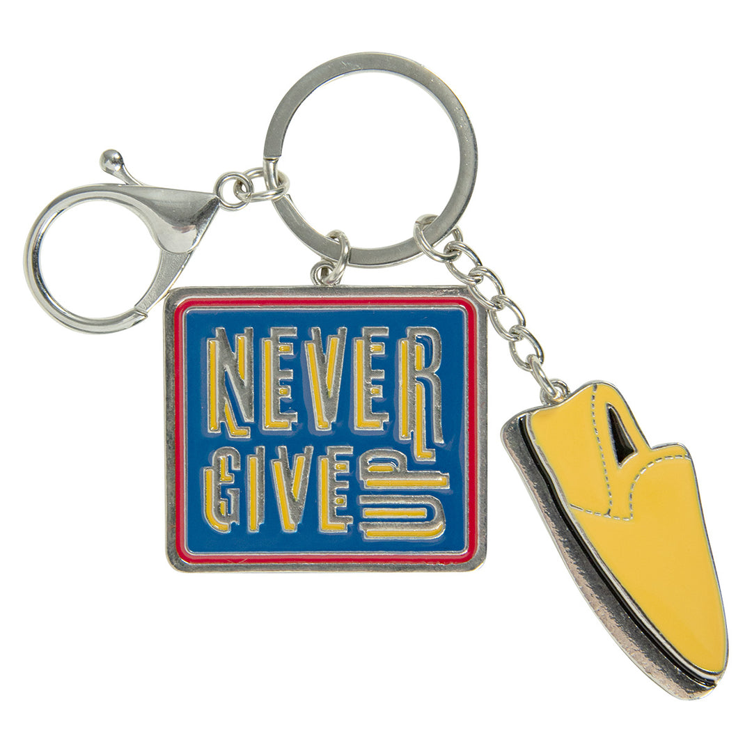 Never Give Up Metal Key Ring