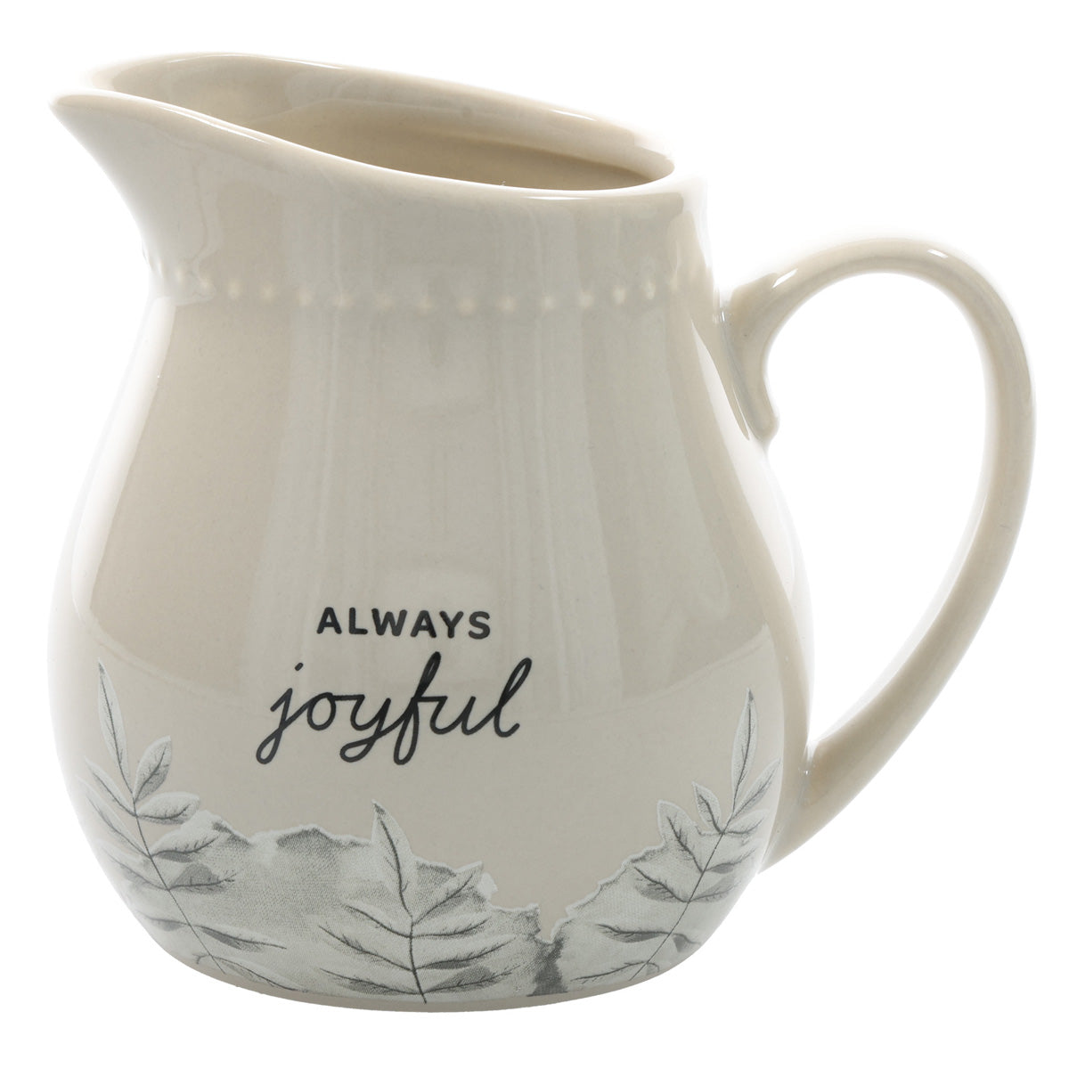 Always Joyful Ceramic Milk Jug