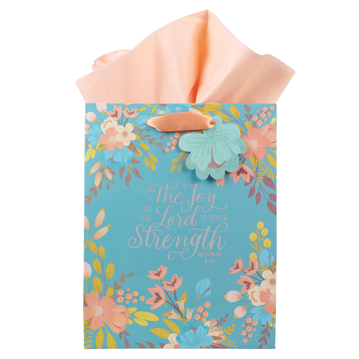 The Joy of the Lord Is Your Strength Medium Gift Bag with Gift Tag