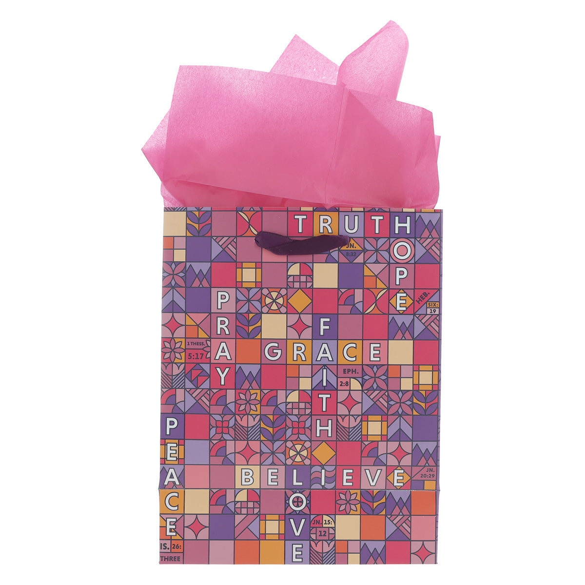 Crossword Medium Gift Bag with Gift Tag