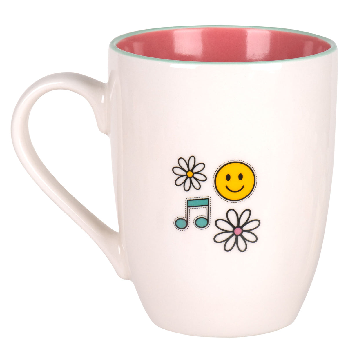 Dance and Be Glad Pink Interior Ceramic Mug