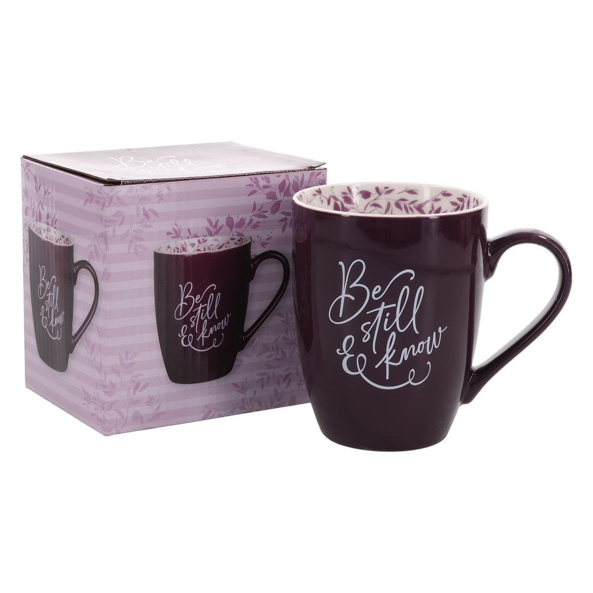 Be Still and Know Purple Ceramic Mug