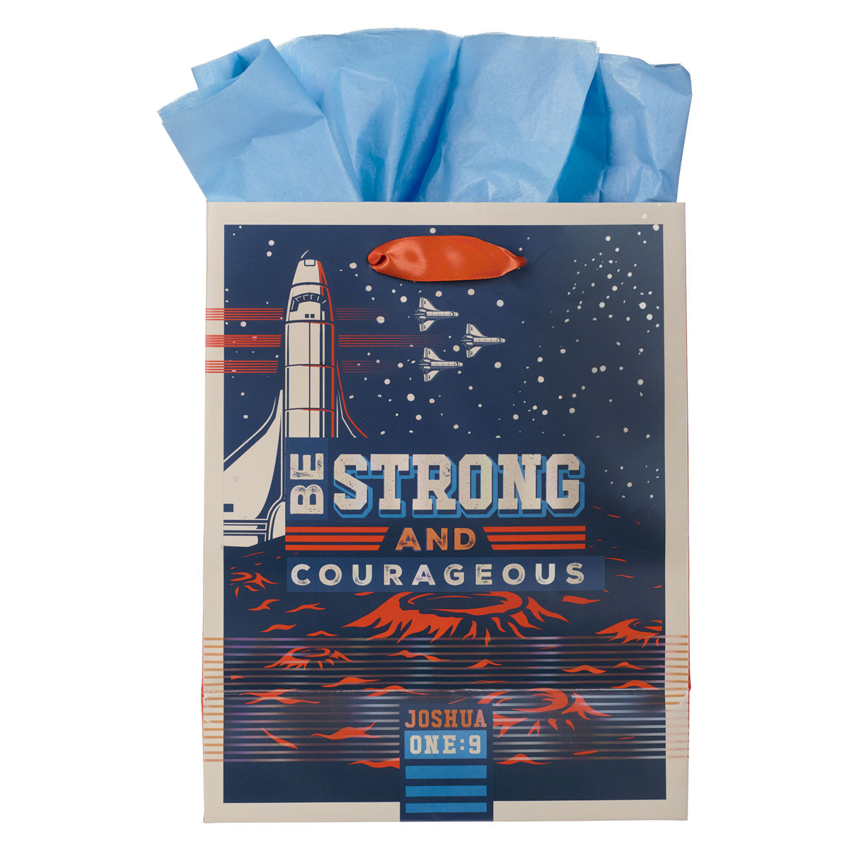 Be Strong and Courageous Medium Gift Bag with Gift Tag