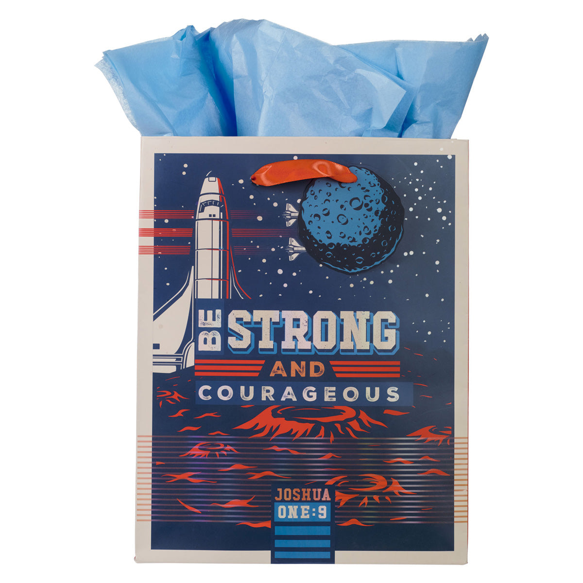 Be Strong and Courageous Medium Gift Bag with Gift Tag