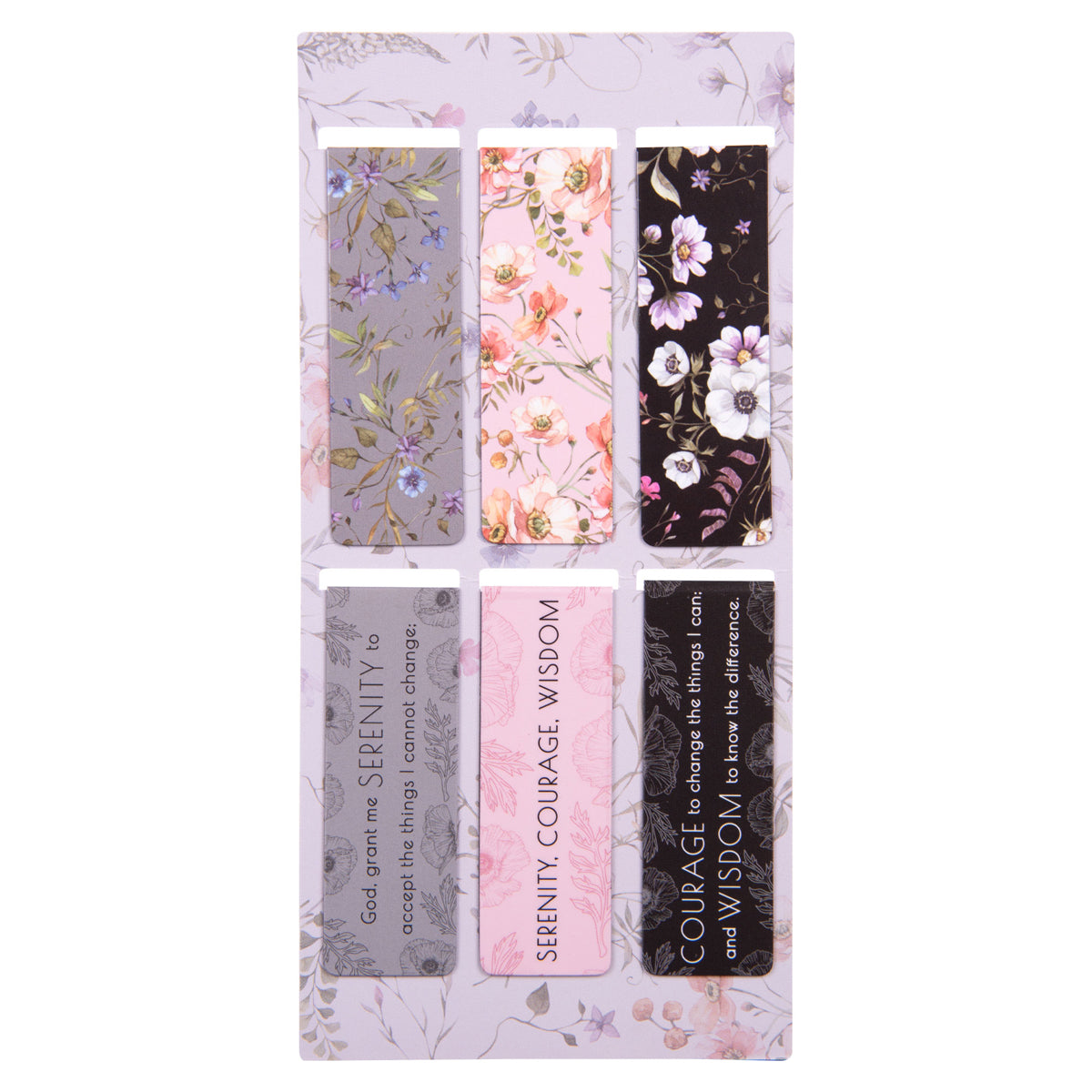 Serenity Prayer Six-Piece Magnetic Bookmark Set
