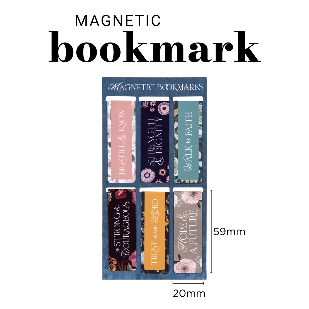 Be Still and Know Six-Piece Magnetic Bookmark Set