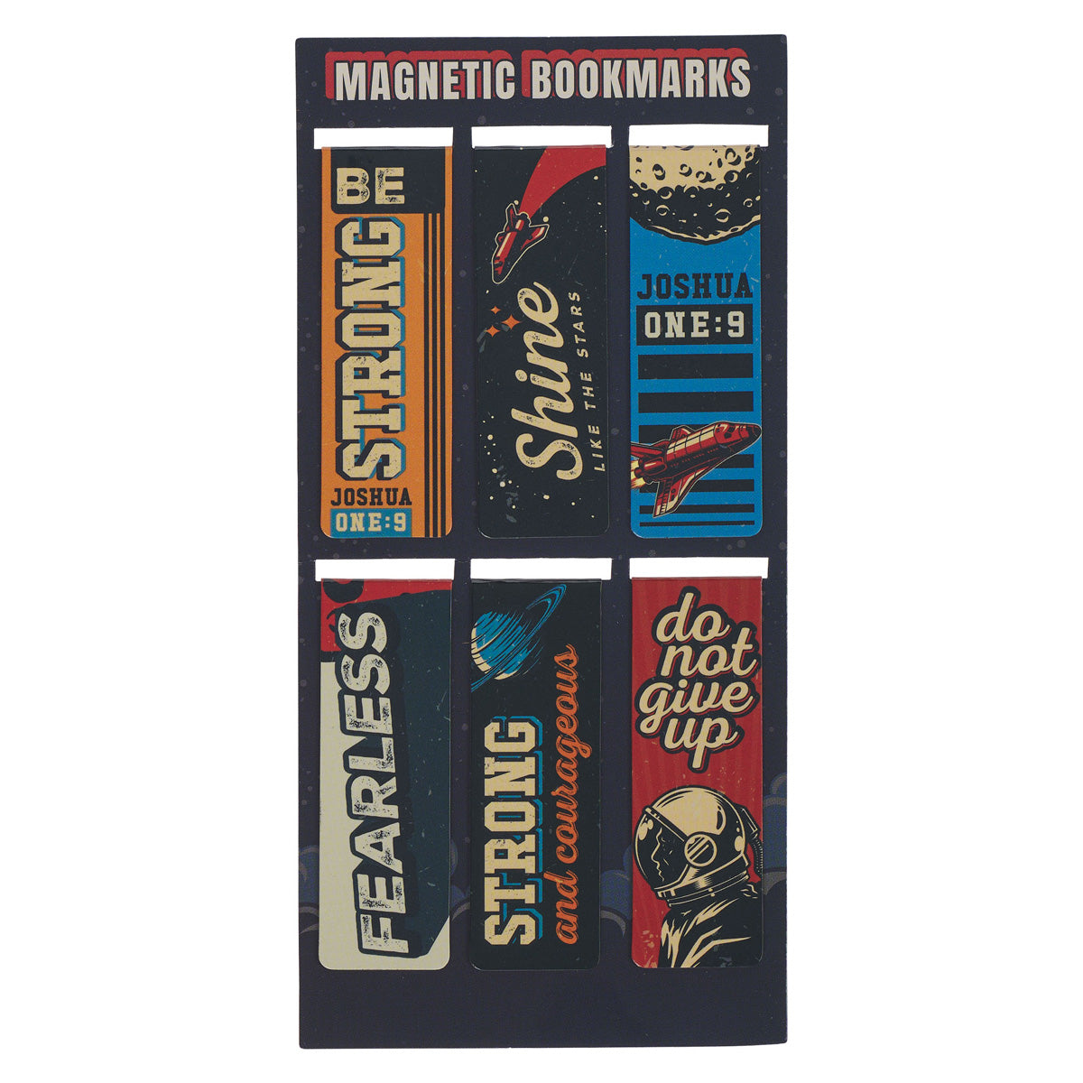 Be Strong and Courageous Six-Piece Magnetic Bookmark Set
