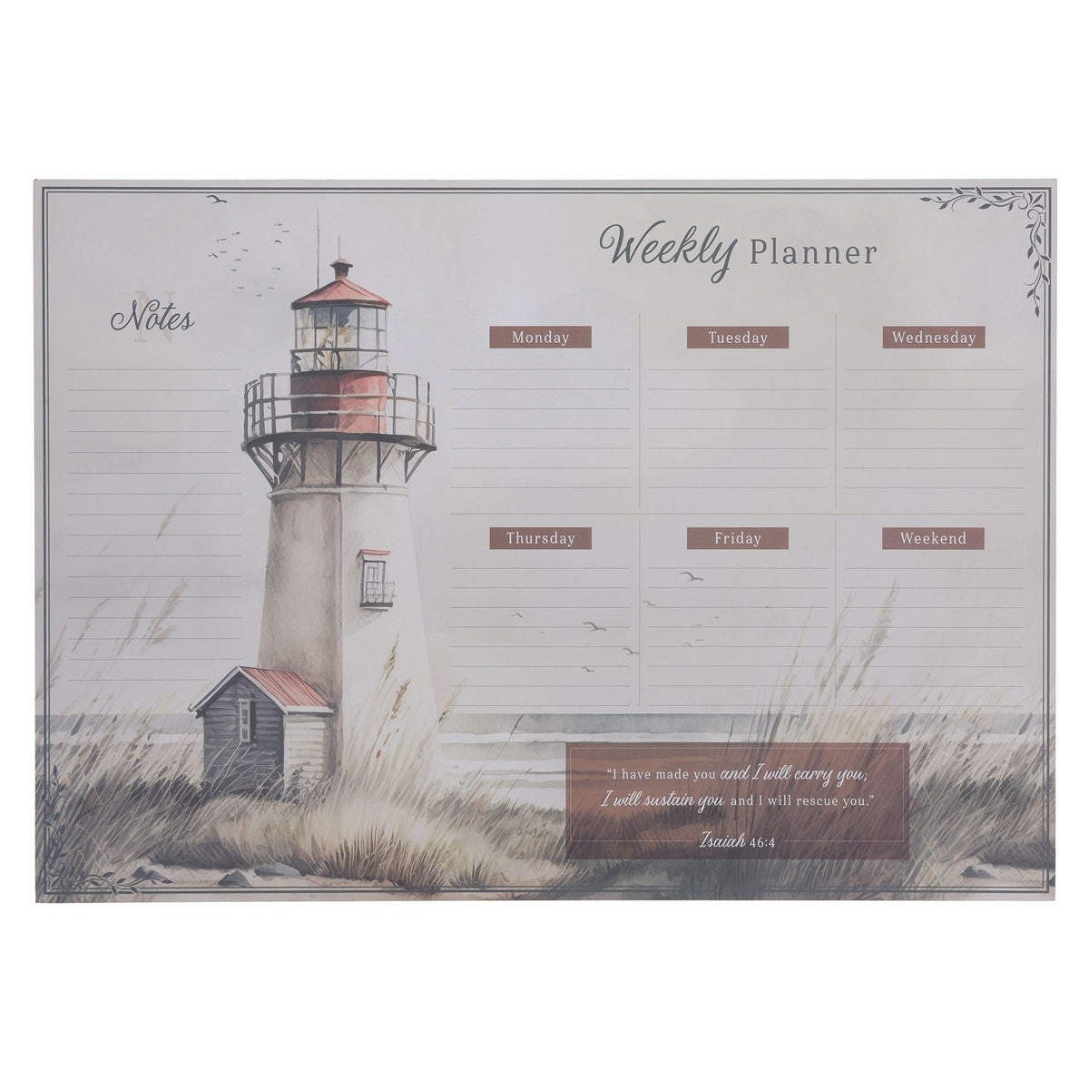 A3 Weekly Desk Planner - I Have Made You and I Will Carry You