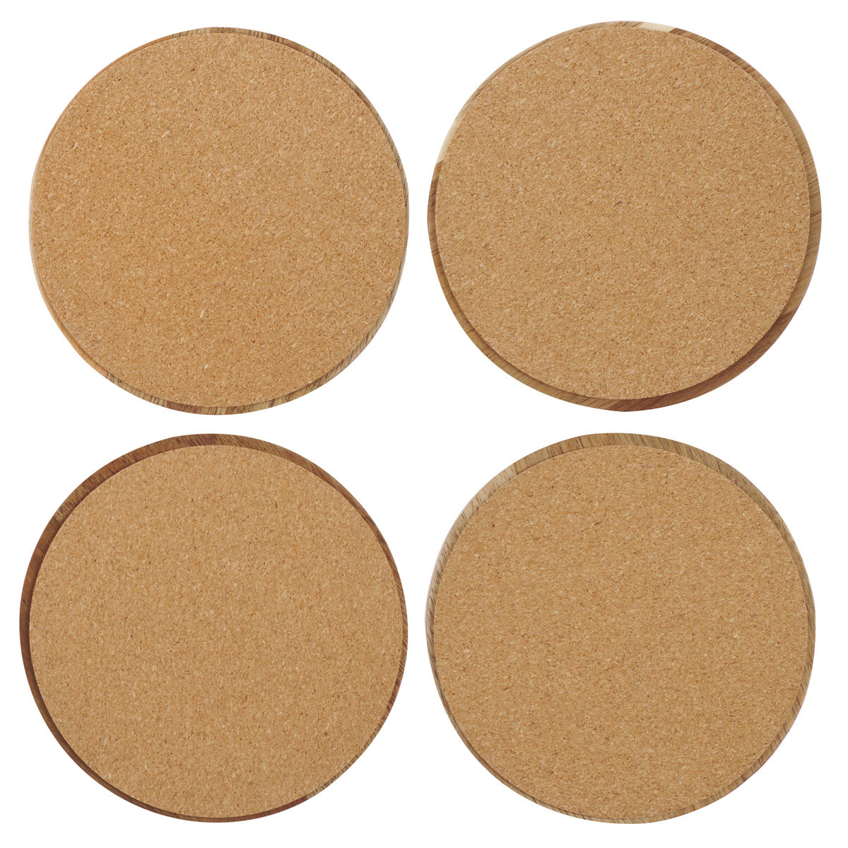 Saved by Grace Through Faith 4-Piece Round Wooden Coaster Set