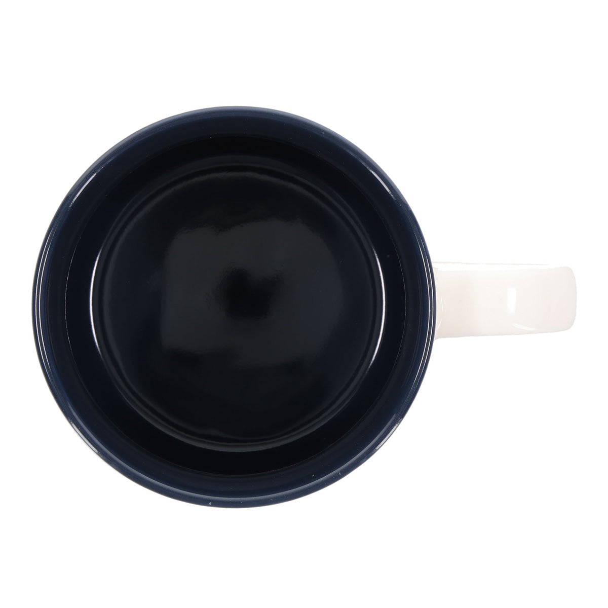 Love Floral Ceramic Mug with Navy Blue Interior
