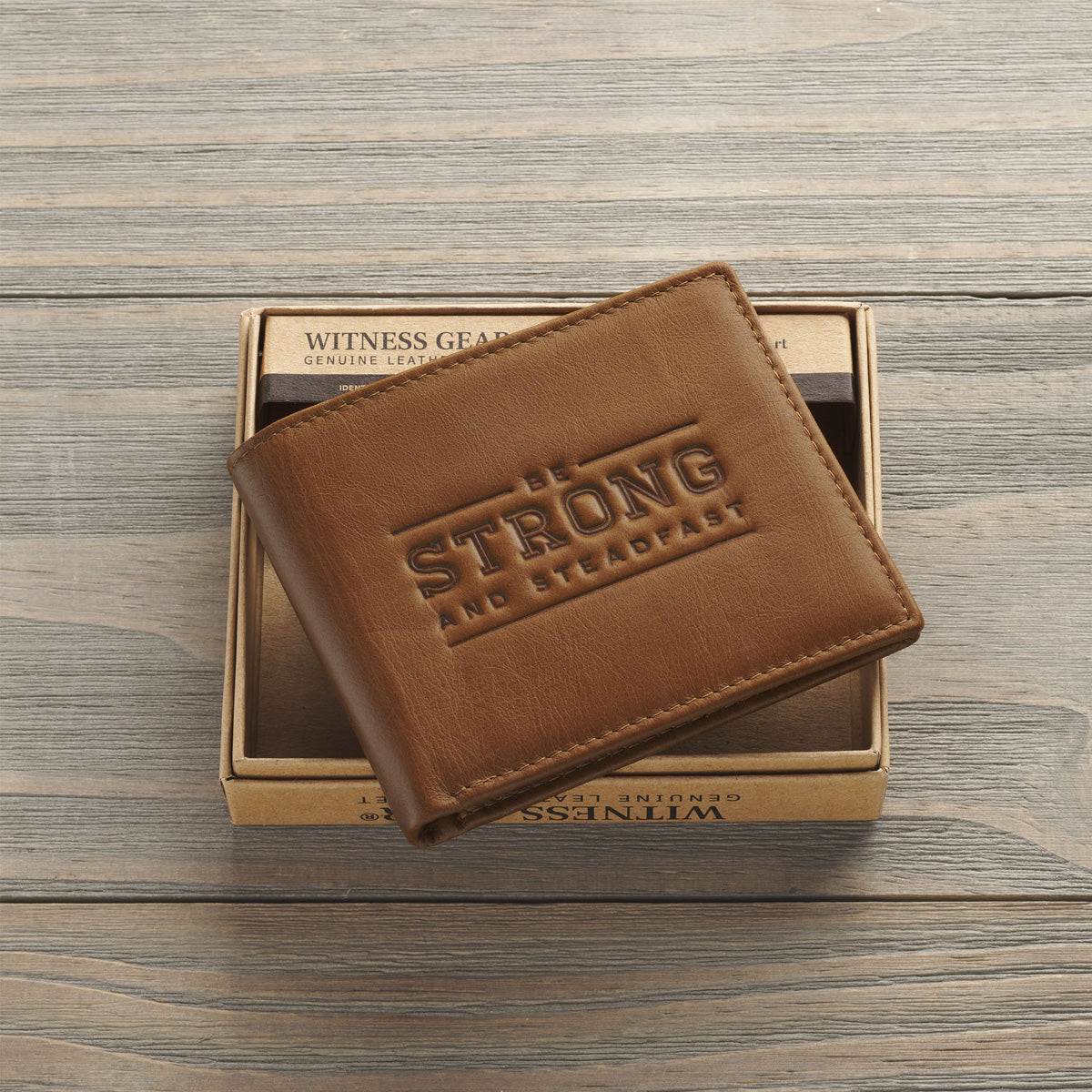 Be Strong and Steadfast Genuine Leather Wallet