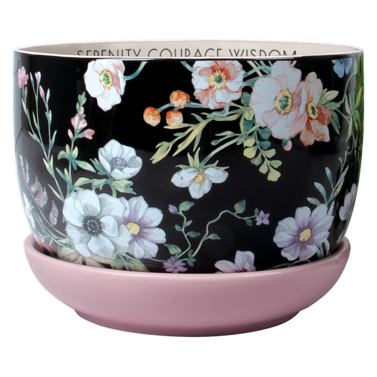 God Grant Me Serenity Courage Wisdom Ceramic Planter