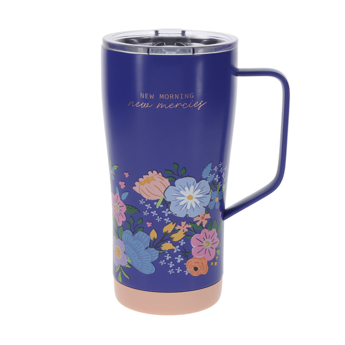New Morning, New Mercies Stainless Steel Travel Mug with Handle