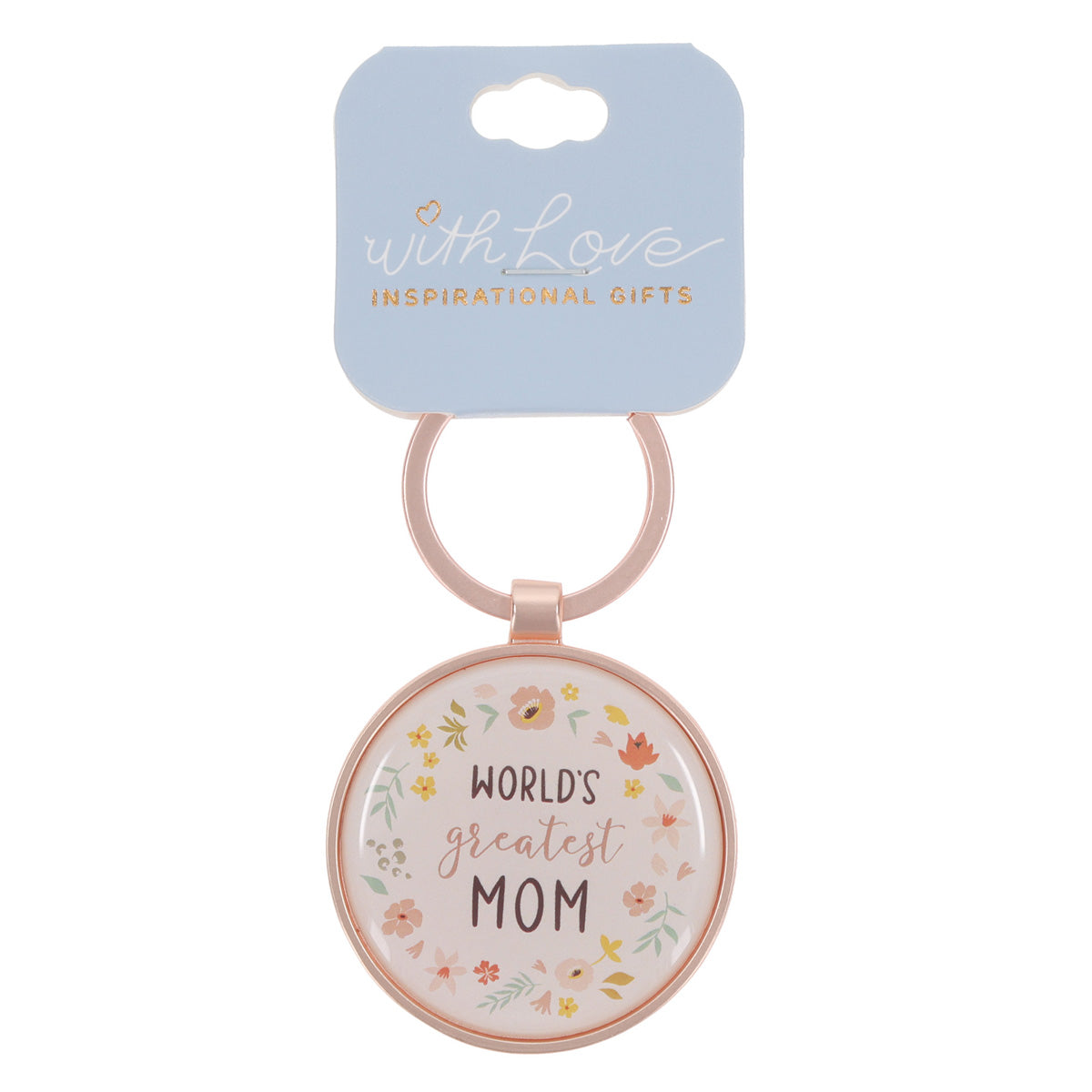 World's Greatest Mom Epoxy Metal Key Ring