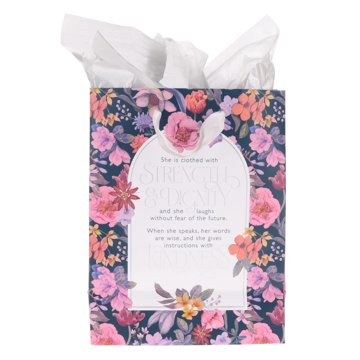 Strength & Dignity Blossom Medium Gift Bag with Gift Tag