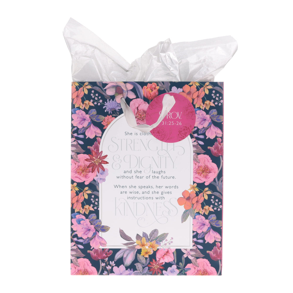 Strength & Dignity Blossom Medium Gift Bag with Gift Tag