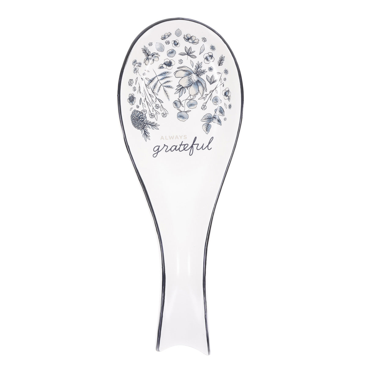 Always Grateful Ceramic Spoon Rest