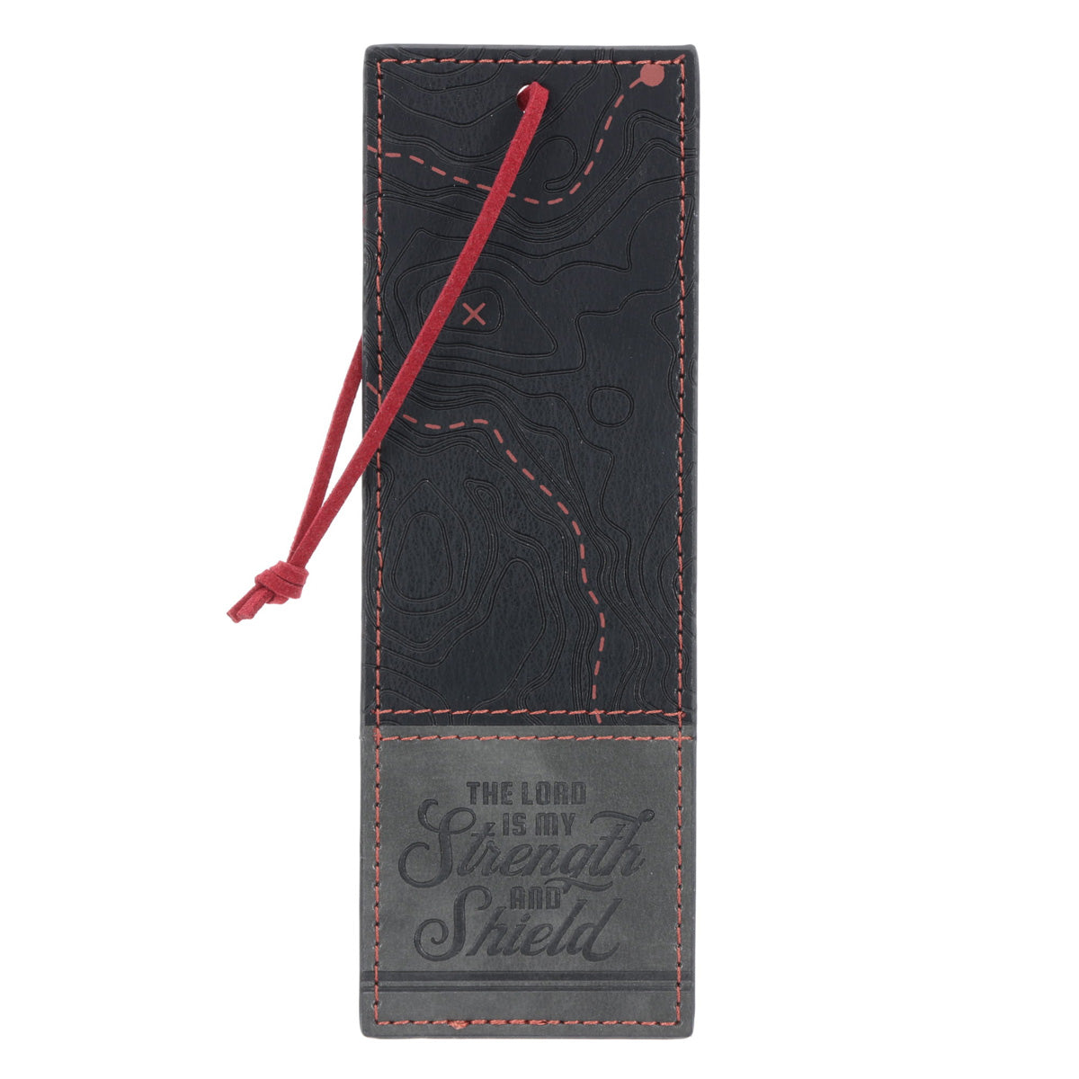 The Lord Is My Strength and Shield Faux Leather Bookmark