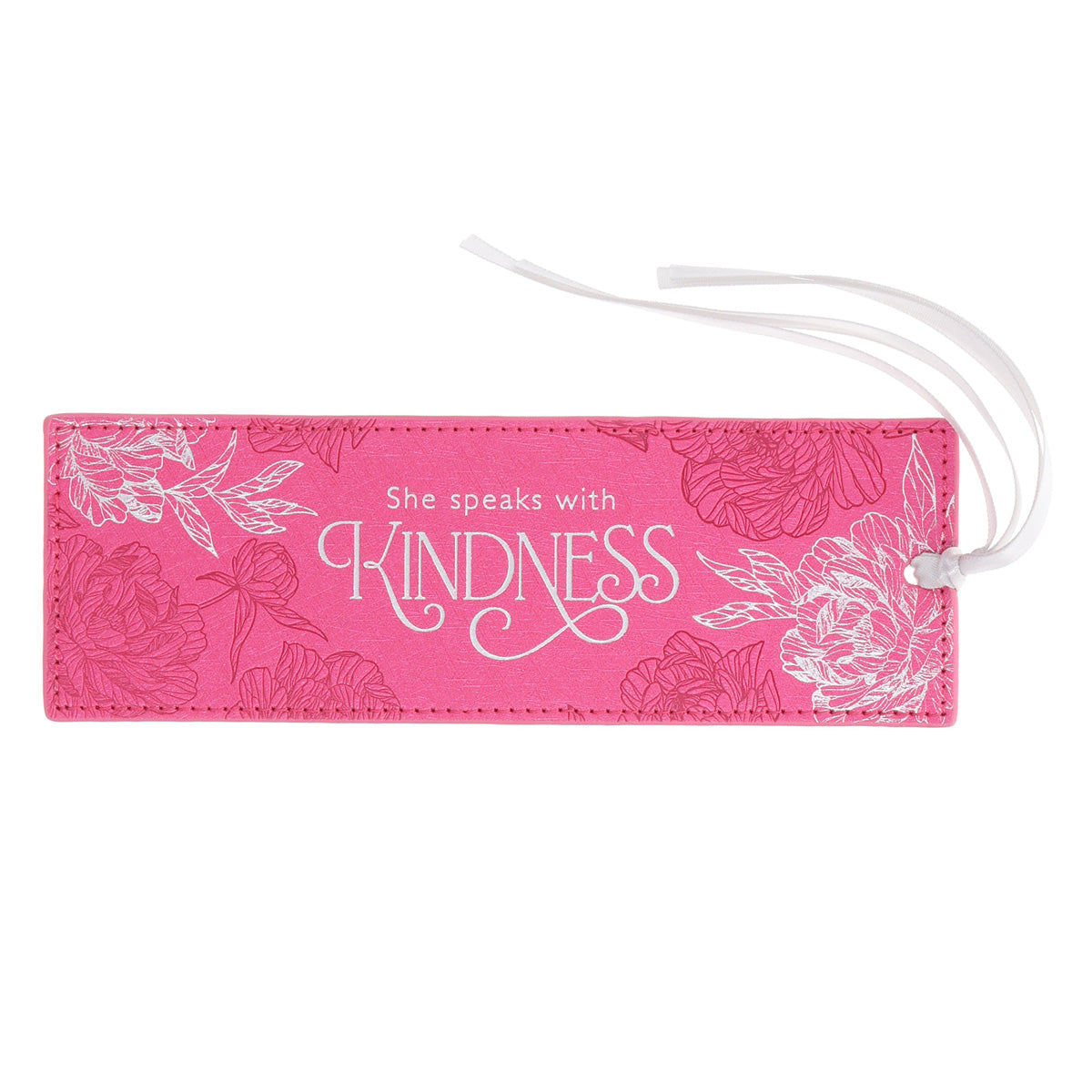 She Speaks with Kindness Faux Leather Bookmark