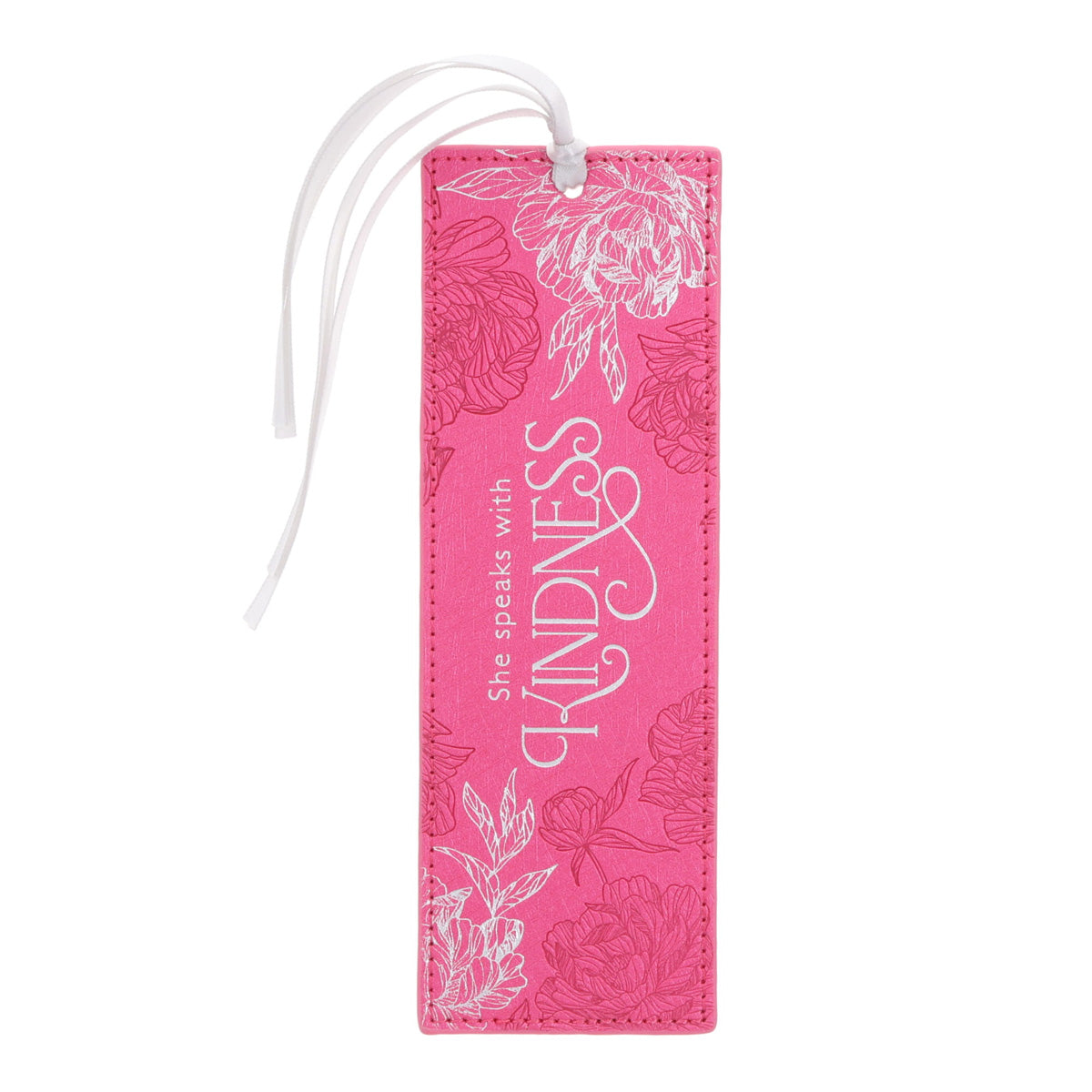 She Speaks with Kindness Faux Leather Bookmark