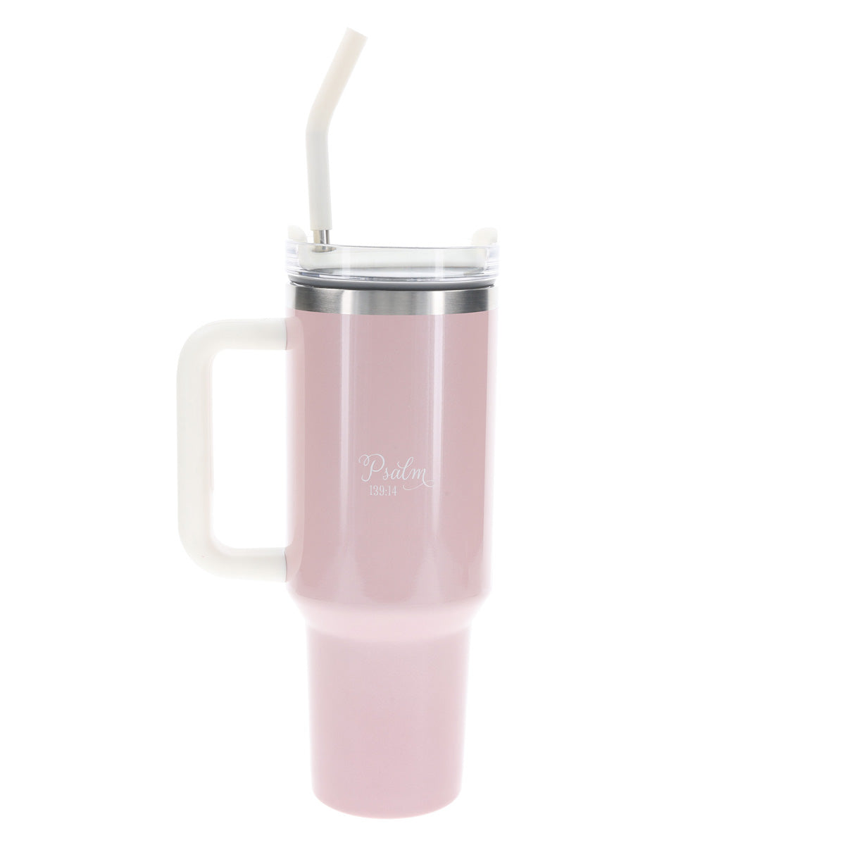 You Are Fearfully and Wonderfully Made Large Stainless Steel Mug with Handle and Straw