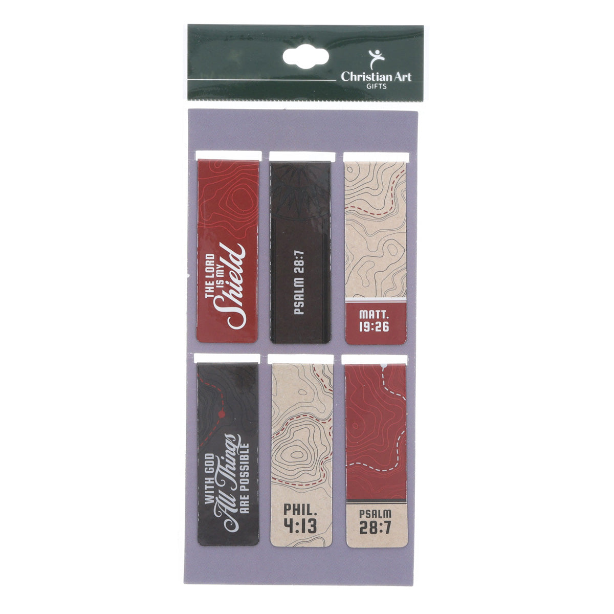With God All Things Are Possible Six-Piece Magnetic Bookmark Set