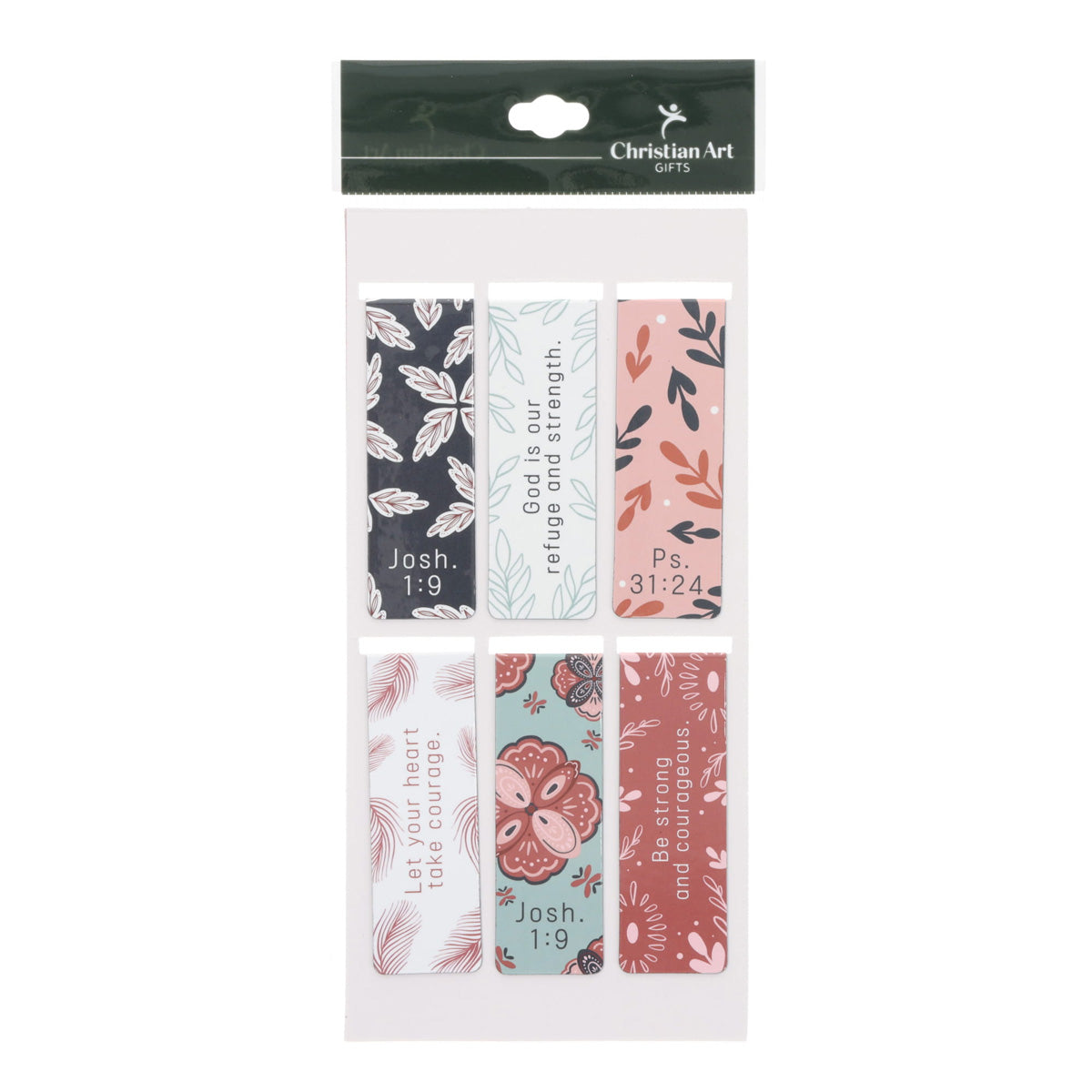 Be Strong and Courageous Six-Piece Magnetic Bookmark Set