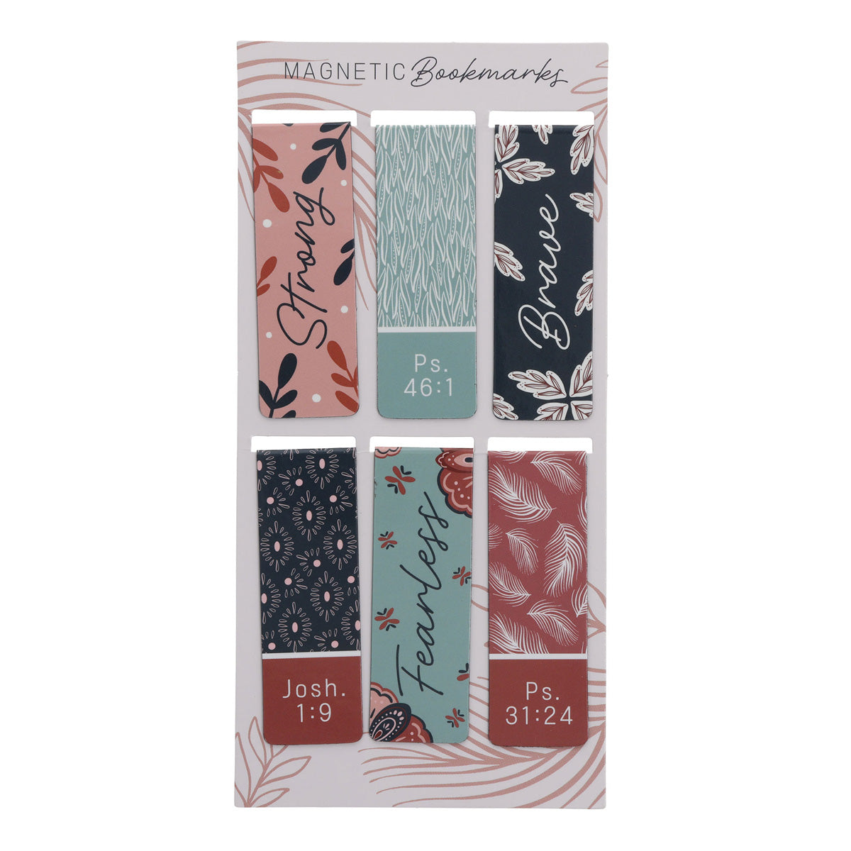 Be Strong and Courageous Six-Piece Magnetic Bookmark Set