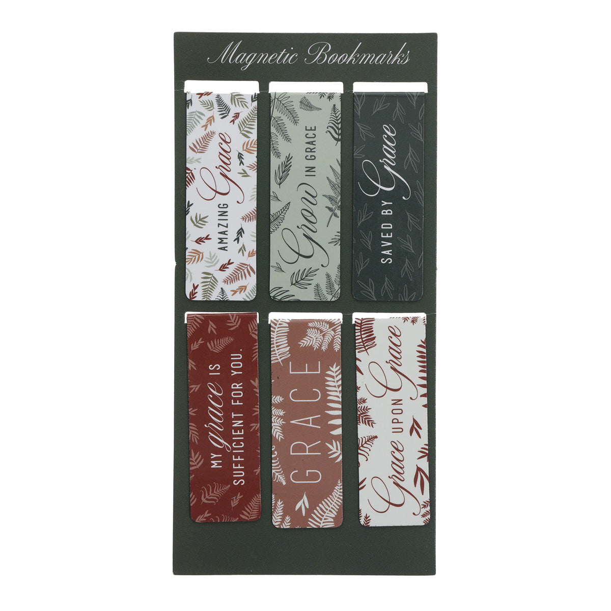 Grace upon Grace Six-Piece Magnetic Bookmark Set