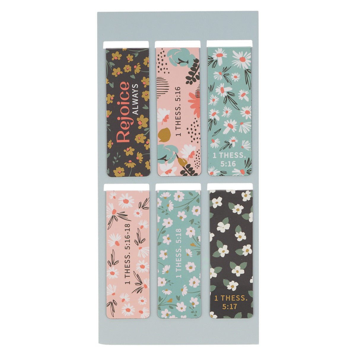 Be Joyful Always Six-Piece Magnetic Bookmark Set