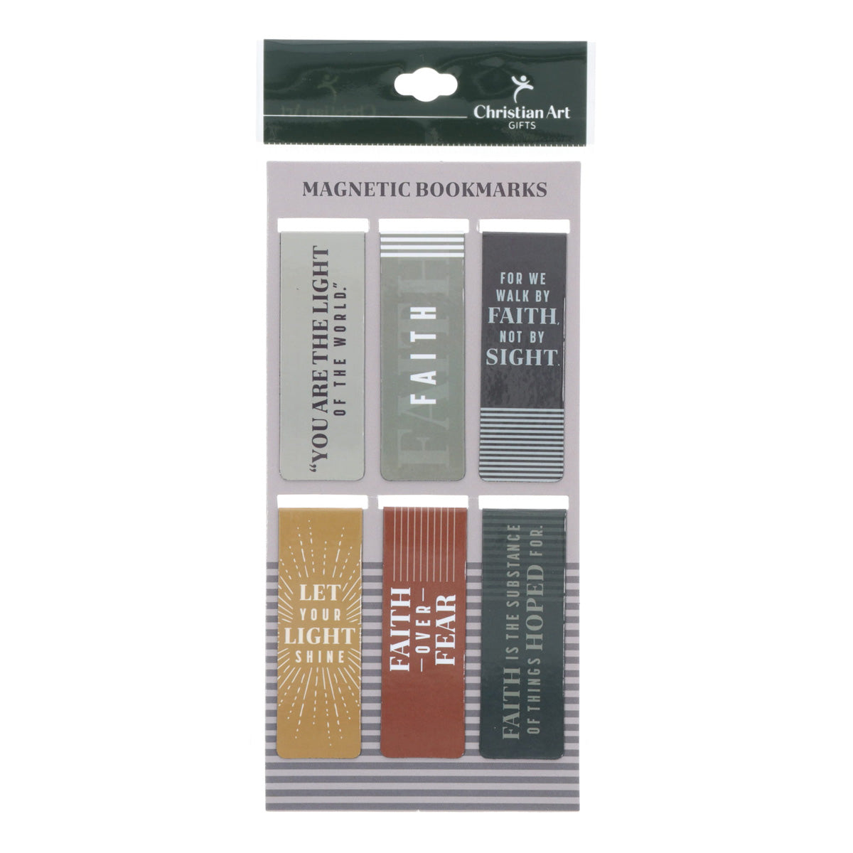 Faith over Fear Six-Piece Magnetic Bookmark Set