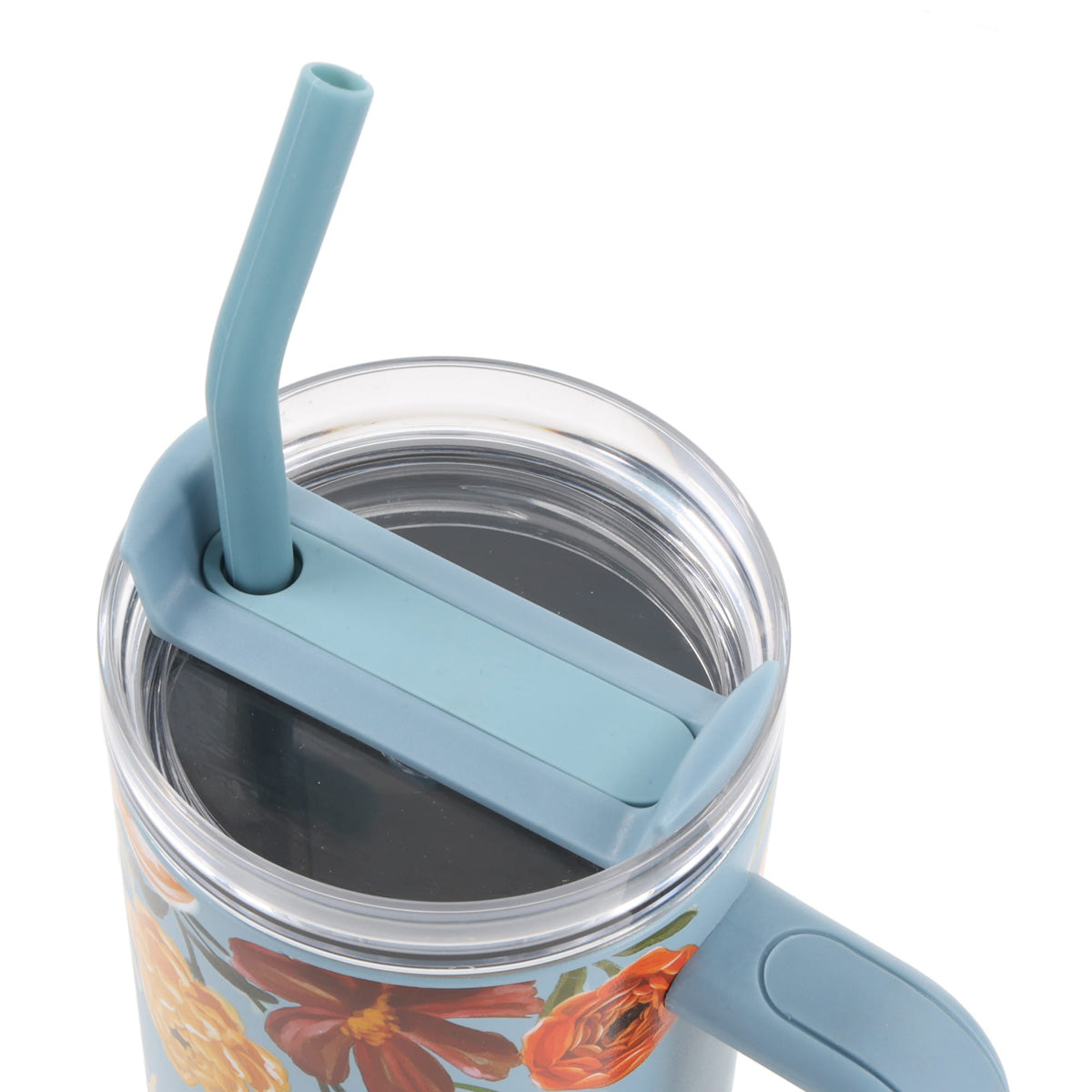 Joy Comes in the Morning Large Stainless Steel Mug with Handle and Straw