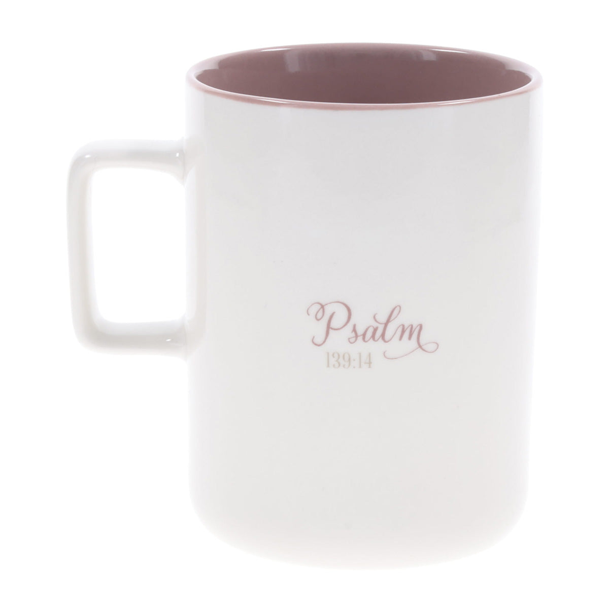 You Are Fearfully and Wonderfully Made Ceramic Mug with Pink Interior